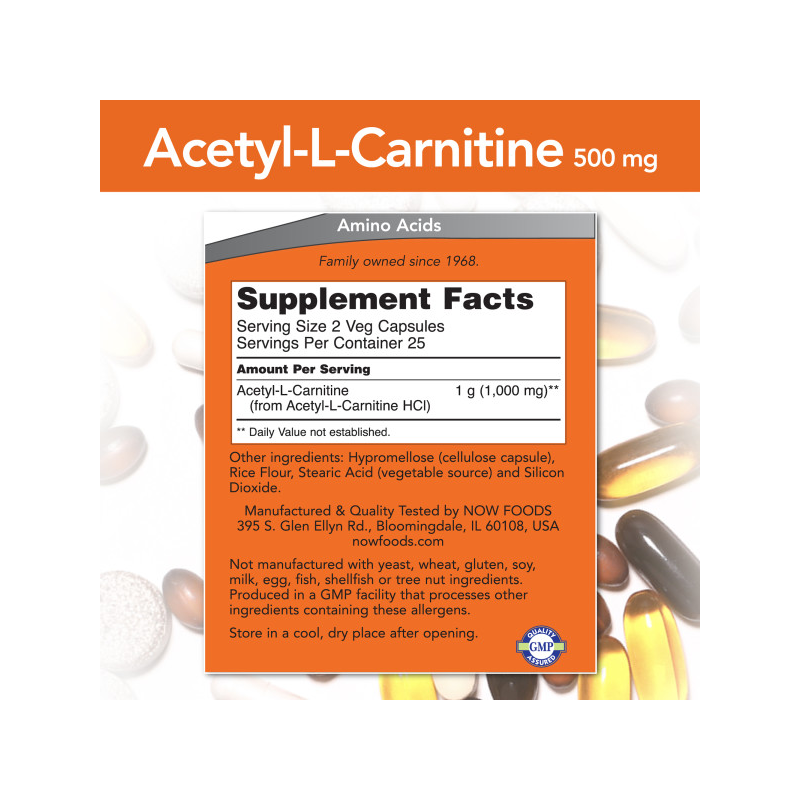 ACETYL L-CARN 500mg 50 VCAPS