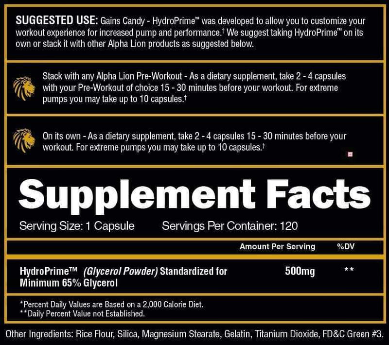 Gains Candy Hydroprime 120cap