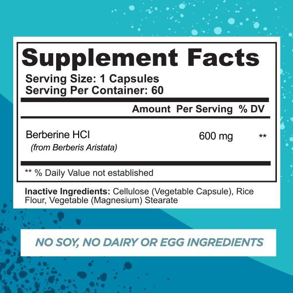 Berberine 600mg 60Caps