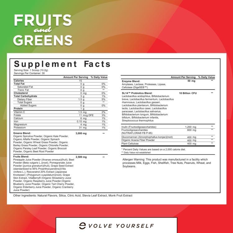 Fruits & Greens 30serv Mixed Berries