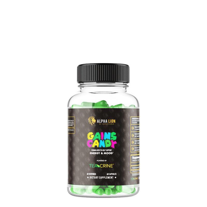 Gains Candy TeaCrine Mood & Energy 60Caps