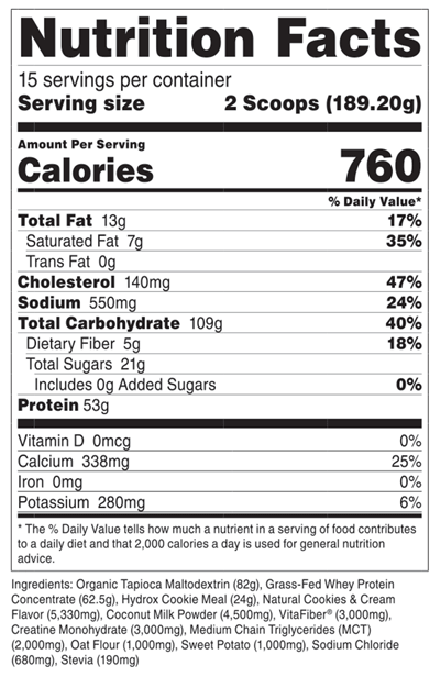 Transparent Labs Mass Gainer 15srv