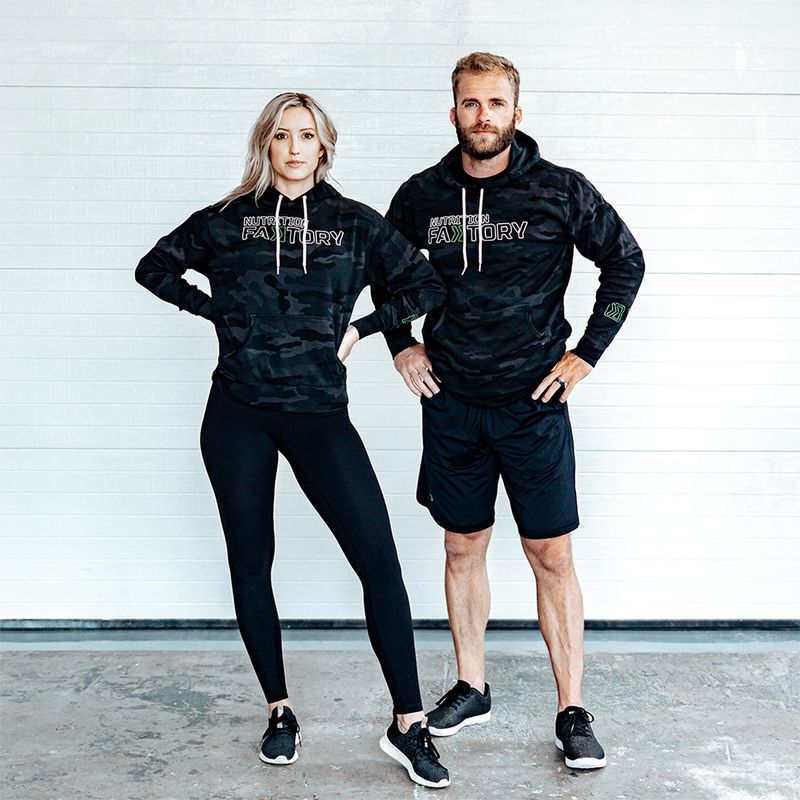 Nutrition Faktory Black Camo Hoodie