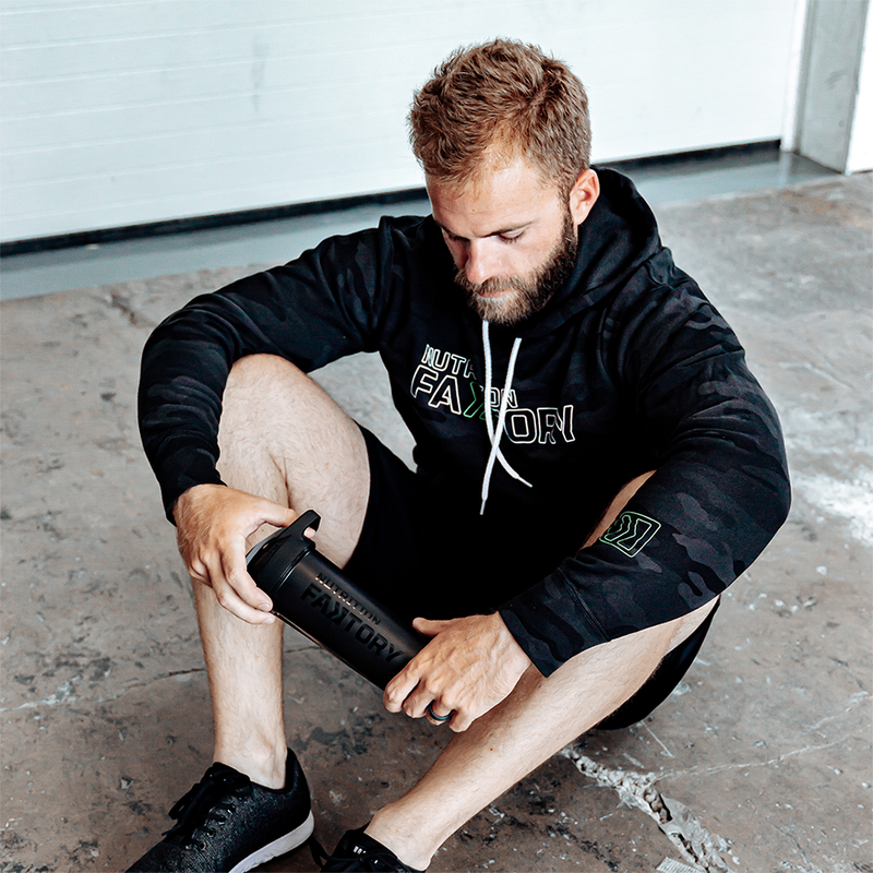 Nutrition Faktory Black Camo Hoodie