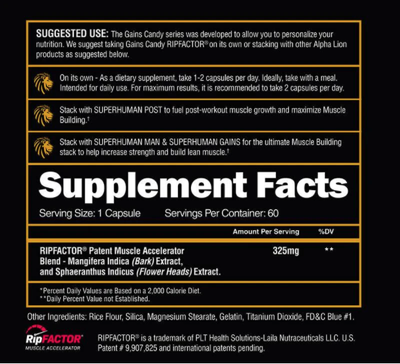 Gains Candy Rip Factor 60cap