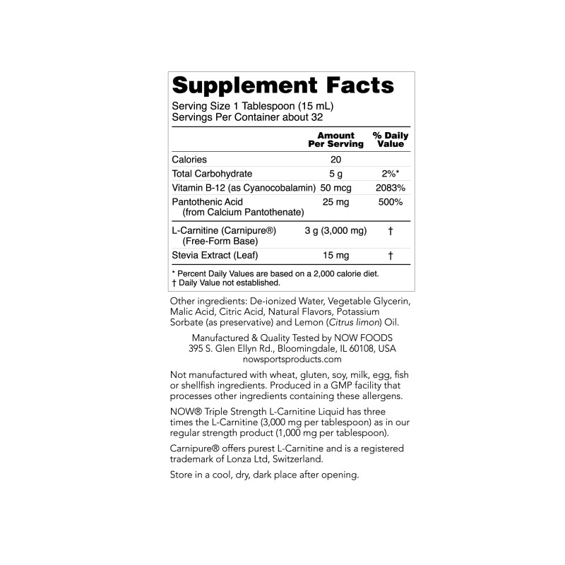 CARNITINE LIQUID 3000MG 16 OZ