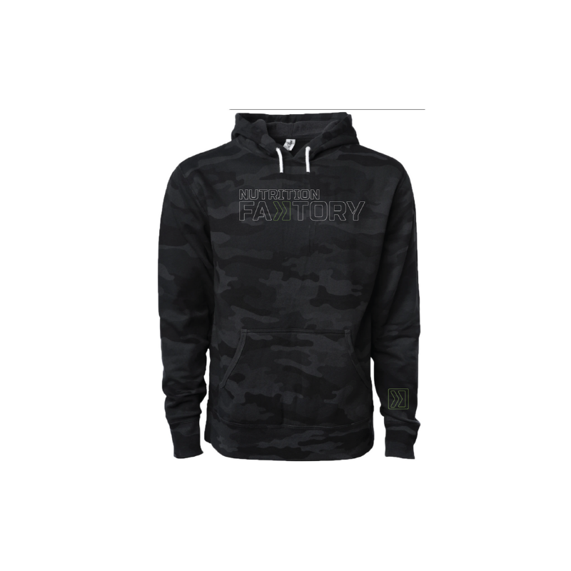 Nutrition Faktory Black Camo Hoodie