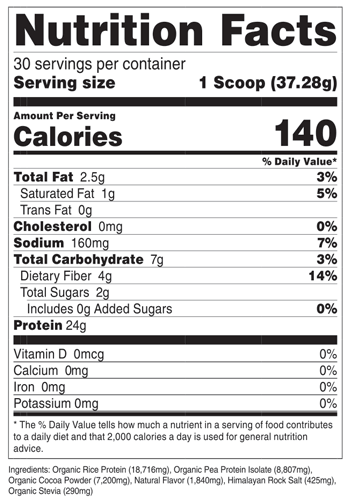 Transparent Labs Organic Vegan 30srv