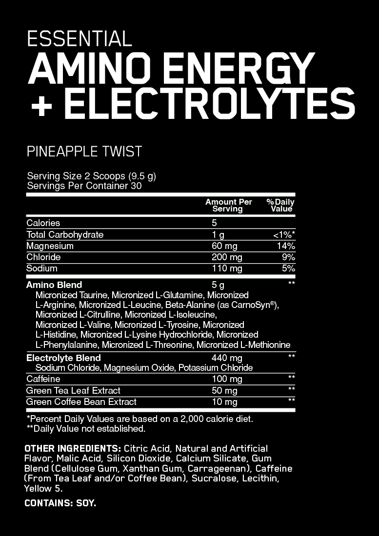 Amino Energy + Electrolytes 30srv