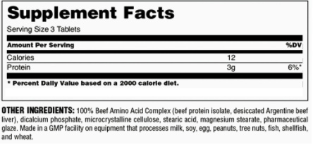 100% Beef Aminos 400tab