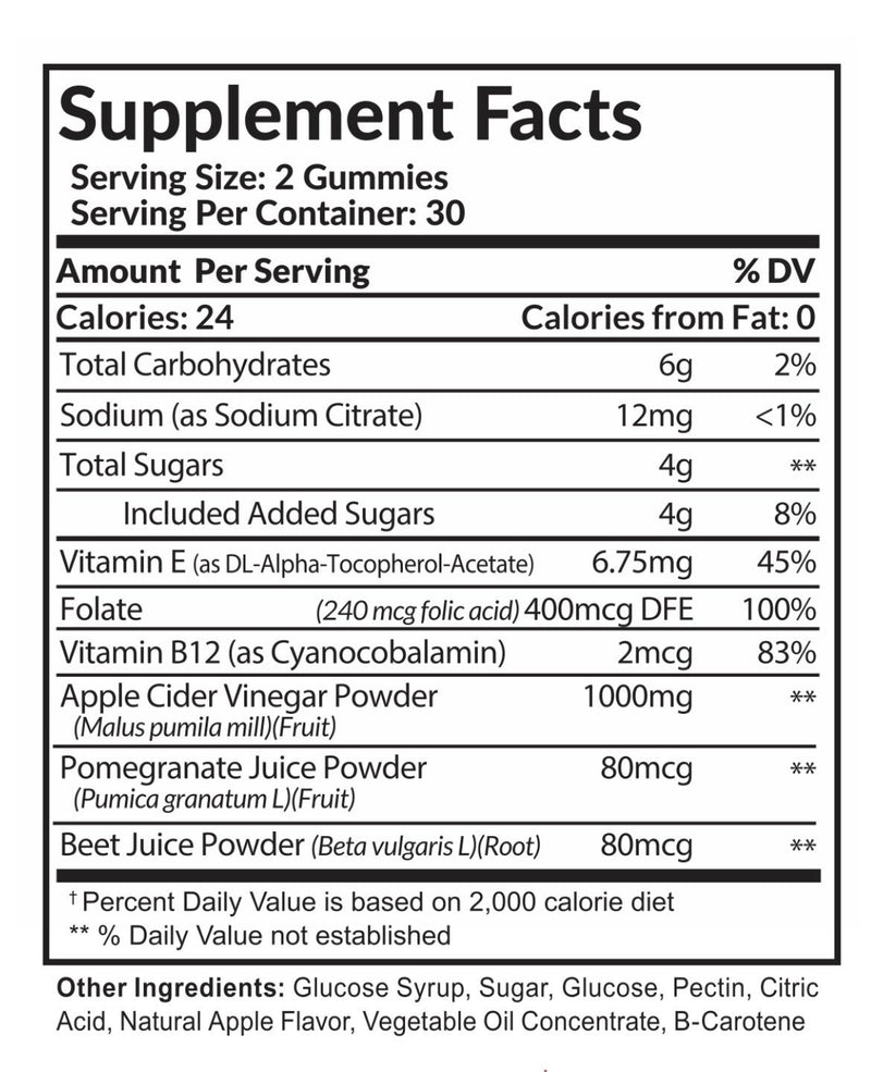 Apple Cider Vinegar Gummies 60Ct