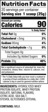 Iso-100 Hydrolyzed Clear 1.1lb